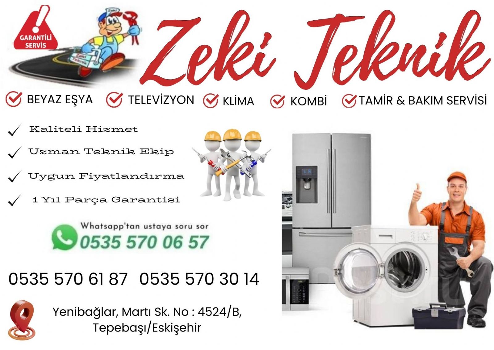 tepebaşı beyaz eşya servisi